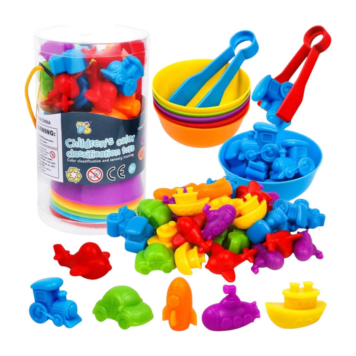 GENERICO - JUEGO DE CLASIFICACION DE TRANSPORTE CONTEO Y COLORES