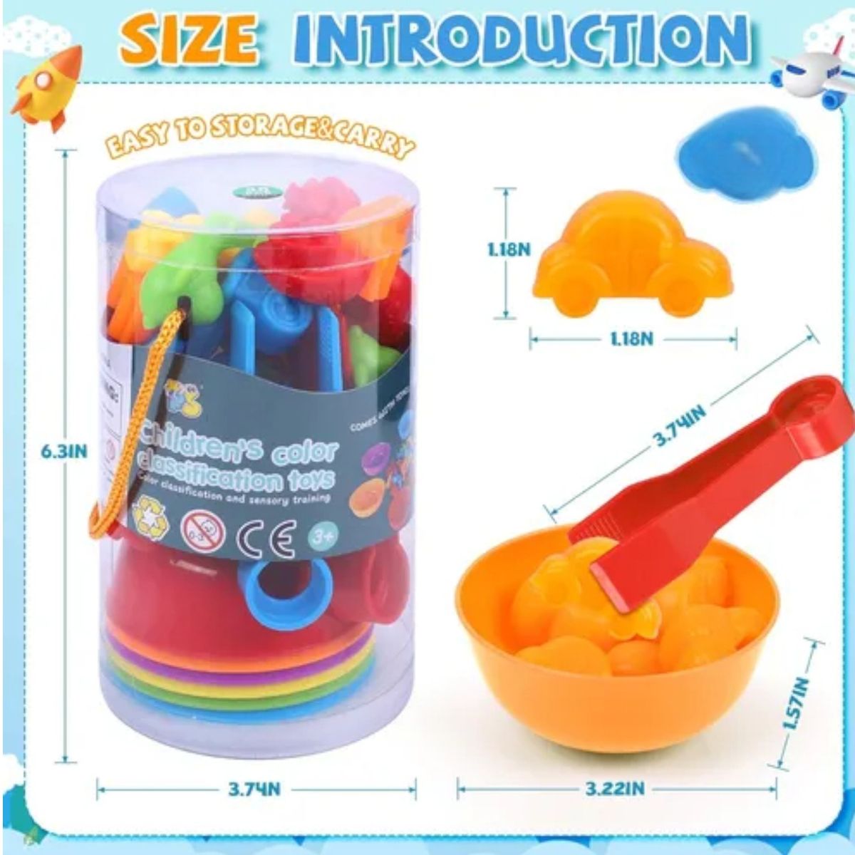 GENERICO - JUEGO DE CLASIFICACION DE TRANSPORTE CONTEO Y COLORES