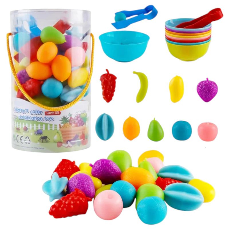 GENERICO - JUEGO DE CLASIFICACION DE FRUTAS MONTESSORI CONTEO