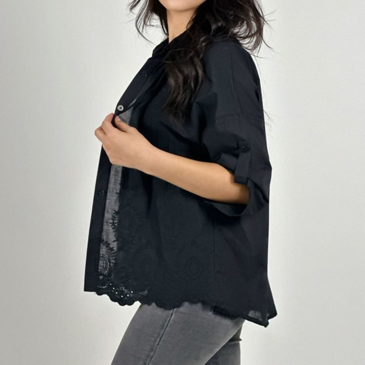 ARRAKASTA - Blusa de broderie talla única