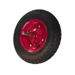 GENERICO - Rueda para carretilla con eje 350x8 color negro