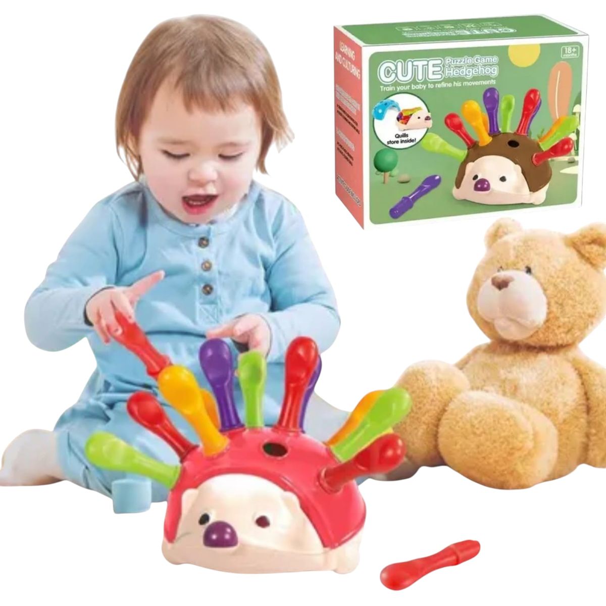 GENERICO - Juego De Aprendizaje Educativos Montessori Erizo Encajes