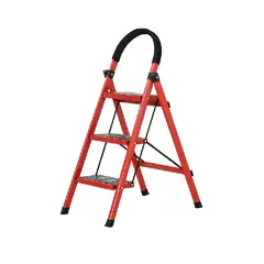 GENERICO - Escalera antideslizante plegable roja.