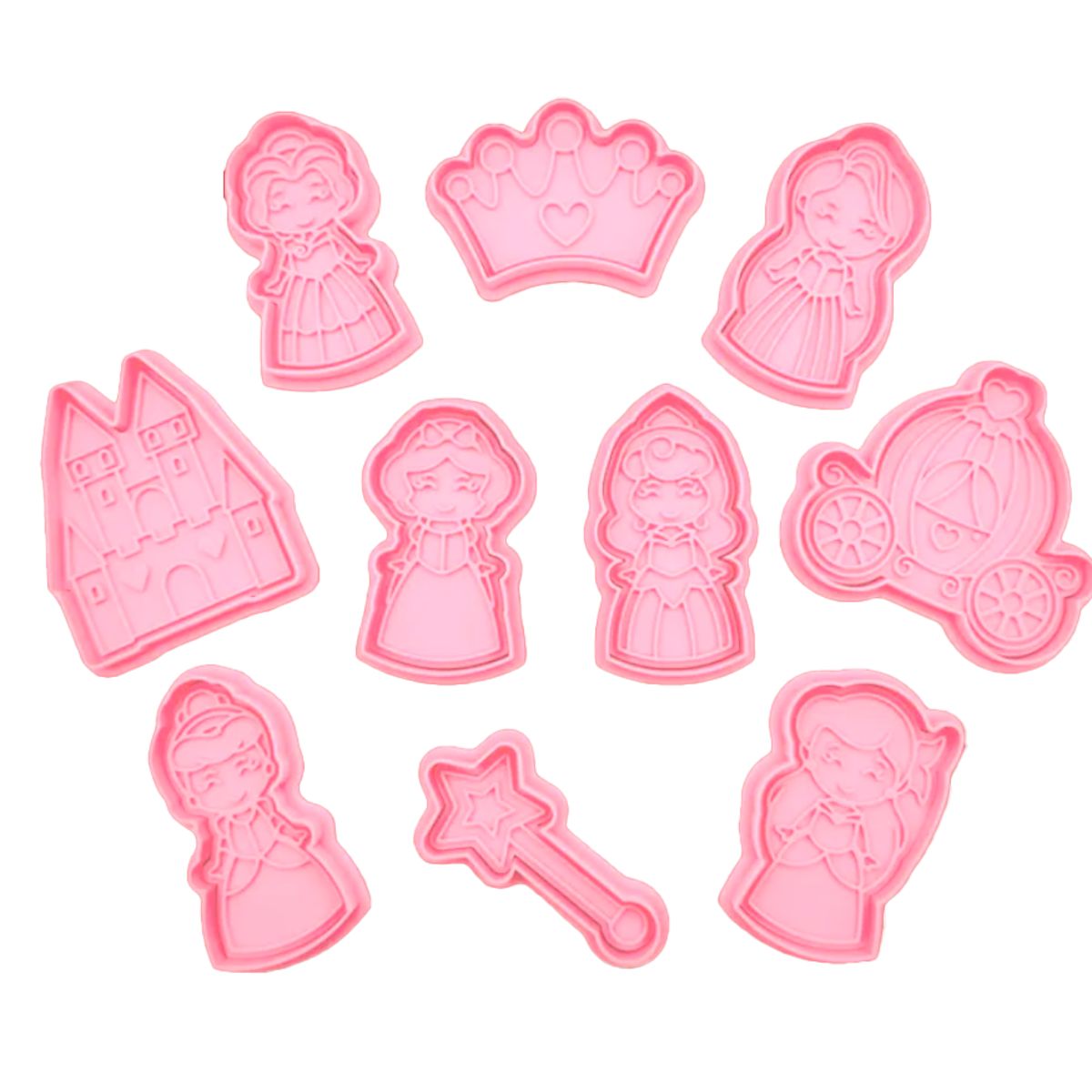 GENERICO - Cortador de galletas - Princesa (pack 10 un)