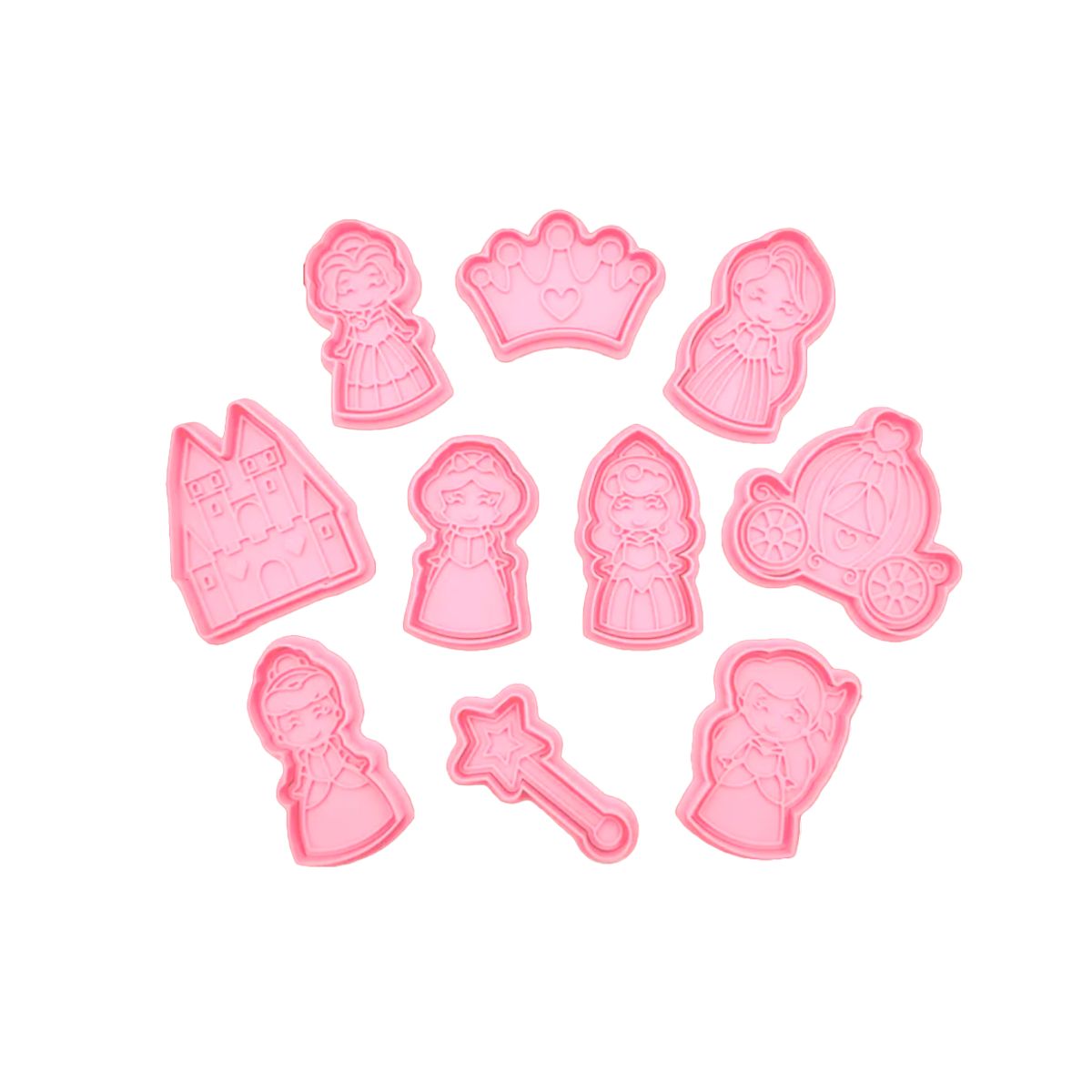 GENERICO - Cortador de galletas - Princesa (pack 10 un)