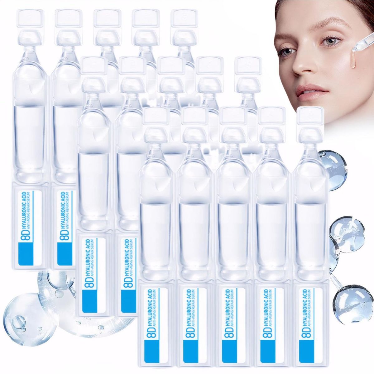 GENERICO - Serum Facial  Acido Hialuronico 15 Ampollas Dermapen