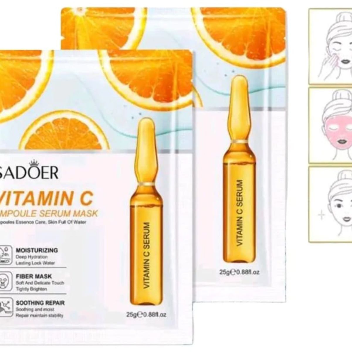 GENERICO - Mascarilla Facial Antioxidante  Vitamina C 5 Unidades