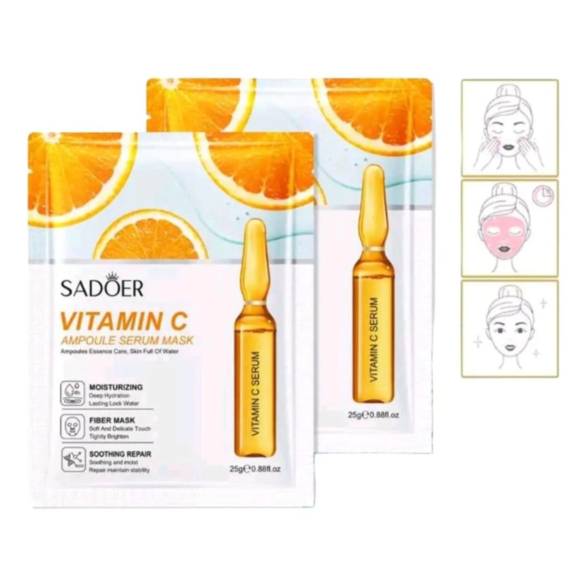 GENERICO - Mascarilla Facial Antioxidante  Vitamina C 5 Unidades