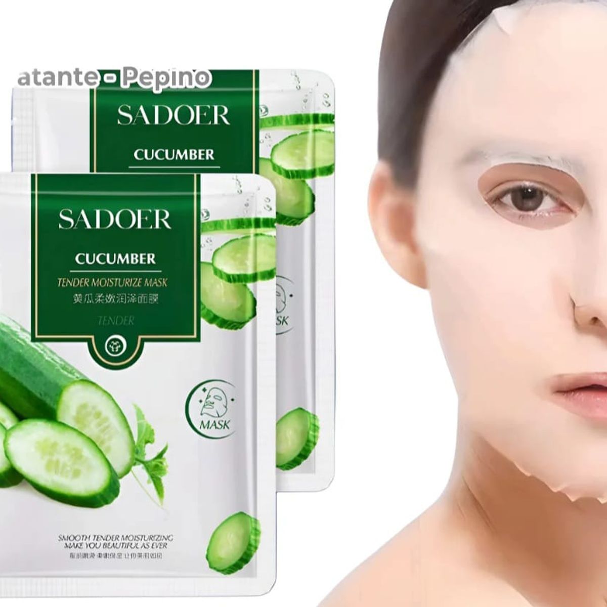 GENERICO - Mascarilla Facial  De Pepino Hidratante  5 unidades