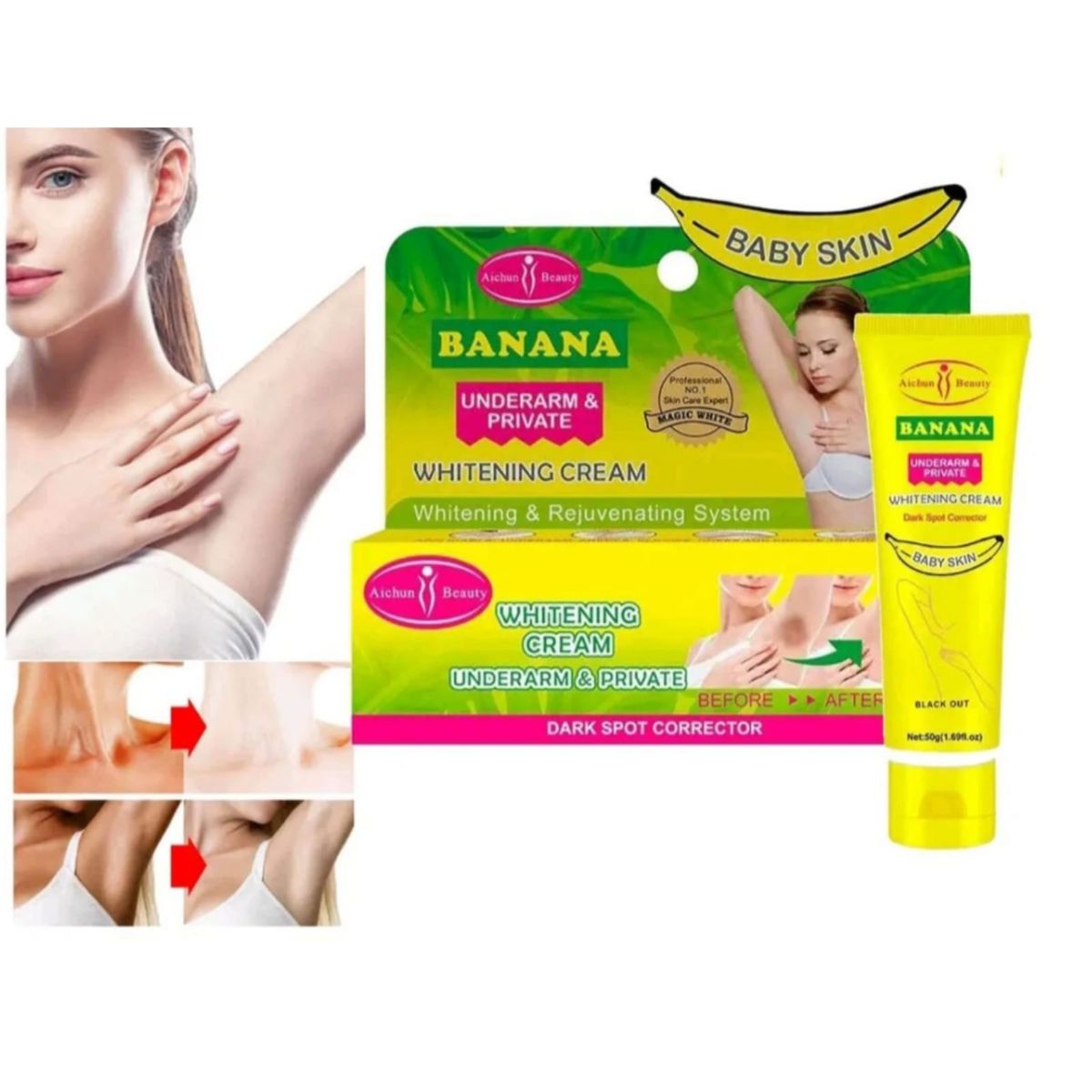 GENERICO - Crema Aclarante y Rejuvenecedora para Zonas Sensibles Axilas