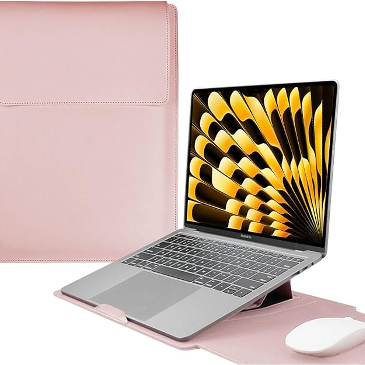 KINDA NICE - Funda Plegable Soporte Para Notebook Portátil + Bolsa Cables