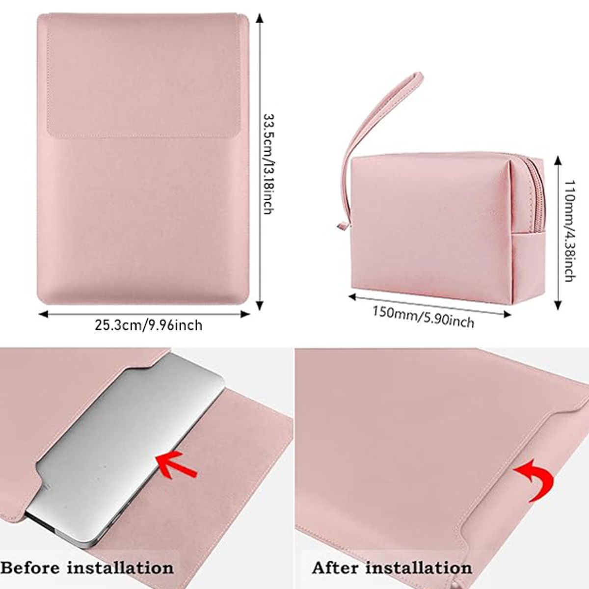 KINDA NICE - Funda Plegable Soporte Para Notebook Portátil + Bolsa Cables