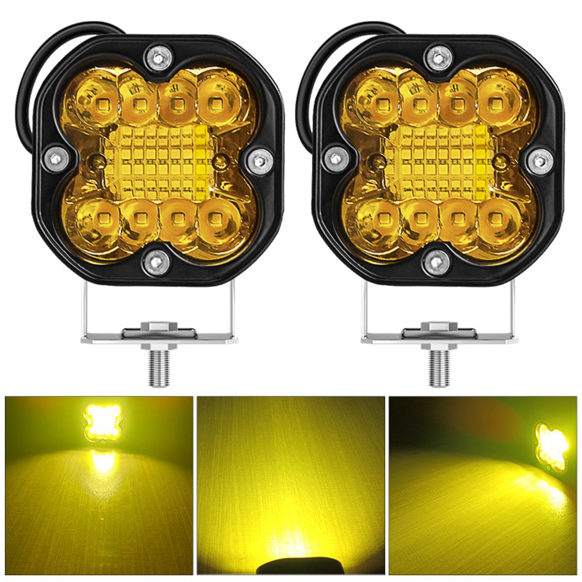 KINDA NICE - 2u Luz Led De Trabajo Para Automóvil De Alto Brillo 66w