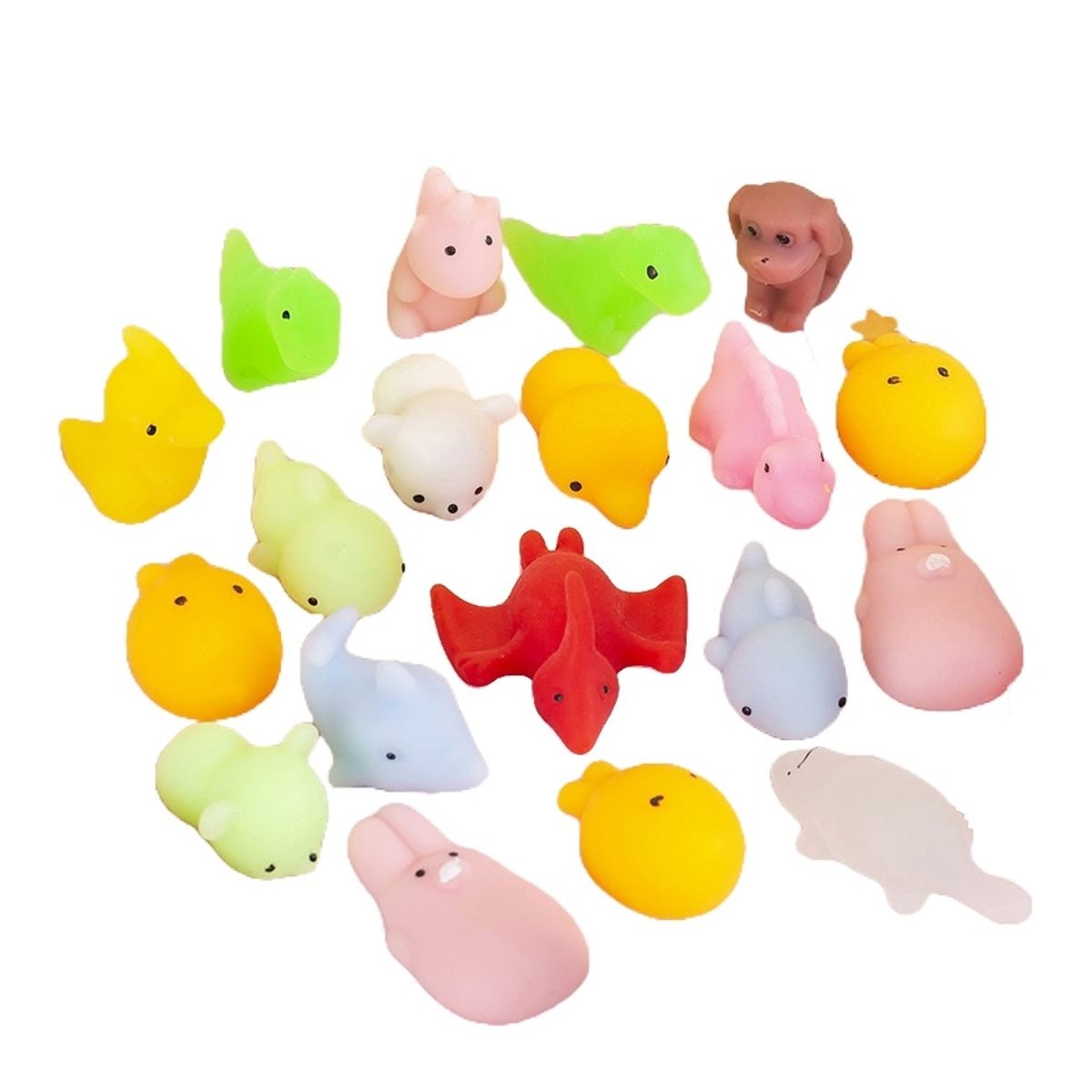 KINDA NICE - 100 Pcs Mini Mochi Squishy Squeeze Toy Fidget Toy Juguete
