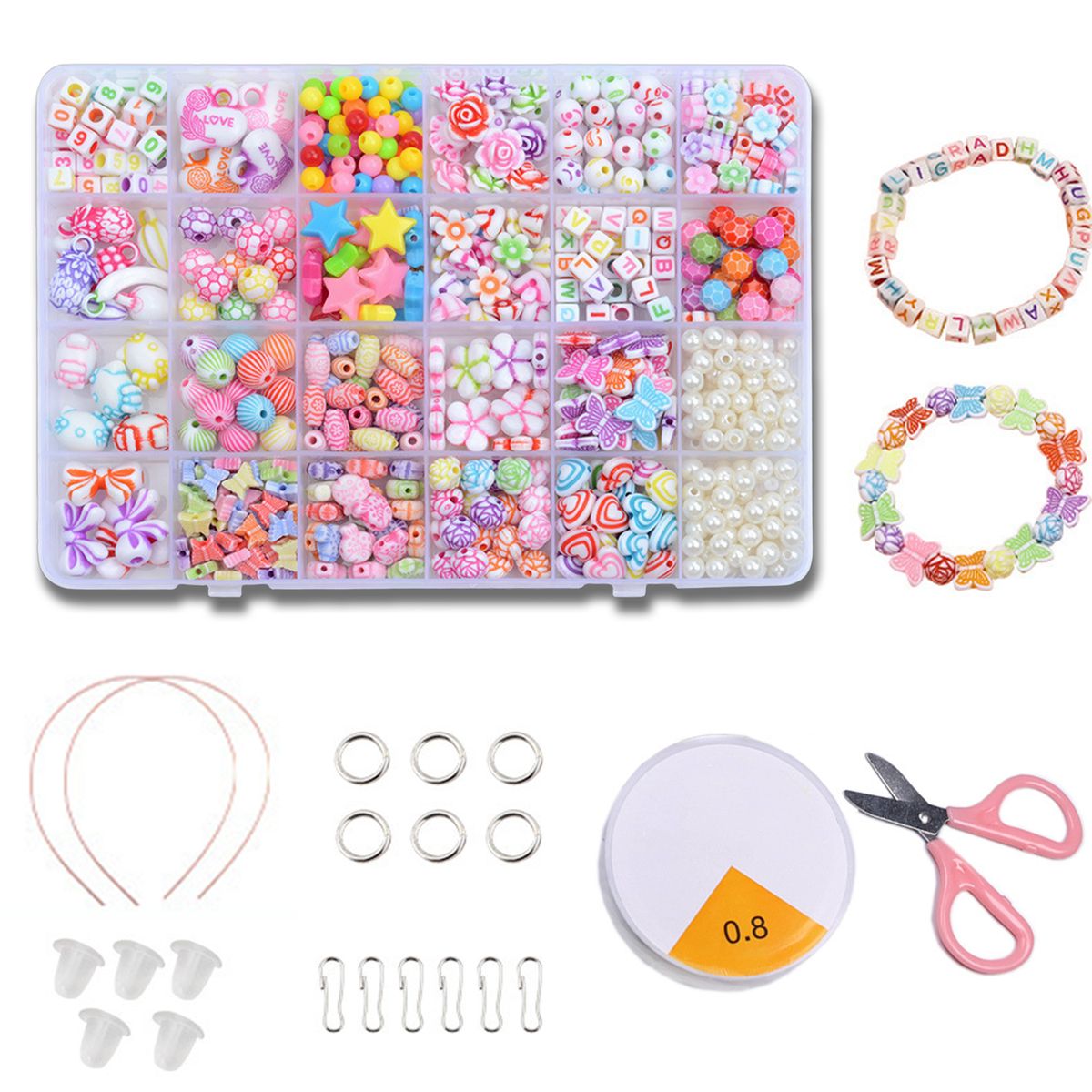 KINDA NICE - Cuentas Kits Fabricación Joyas Pulsera Collar Regalo Niñas