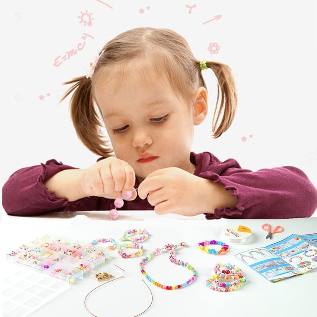 KINDA NICE - Cuentas Kits Fabricación Joyas Pulsera Collar Regalo Niñas