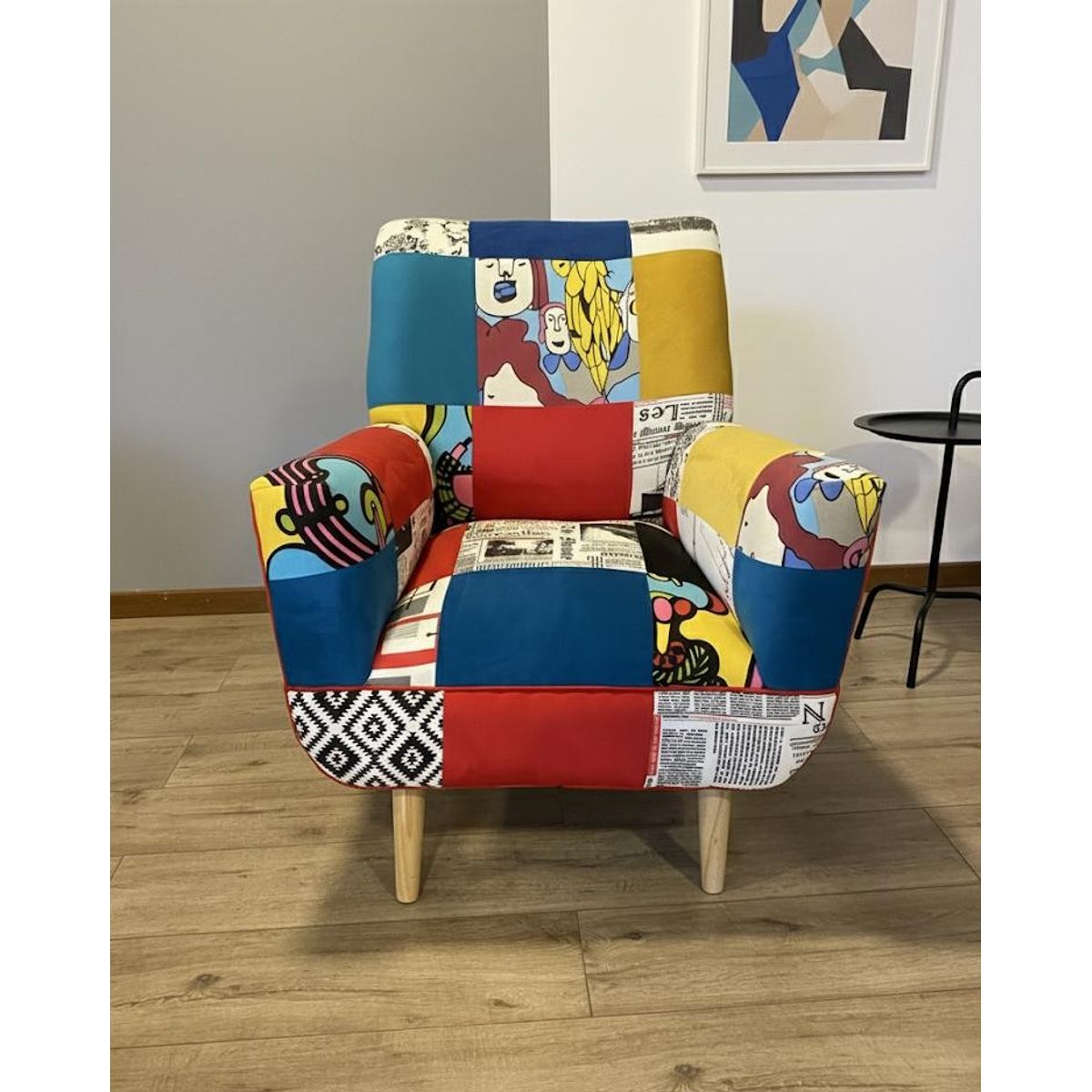 GENERICO - Poltrona individual  Sonica Patchwork de 75 x 75 x 95 cm