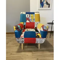 Poltrona individual Sonica Patchwork de 75 x 75 x 95 cm