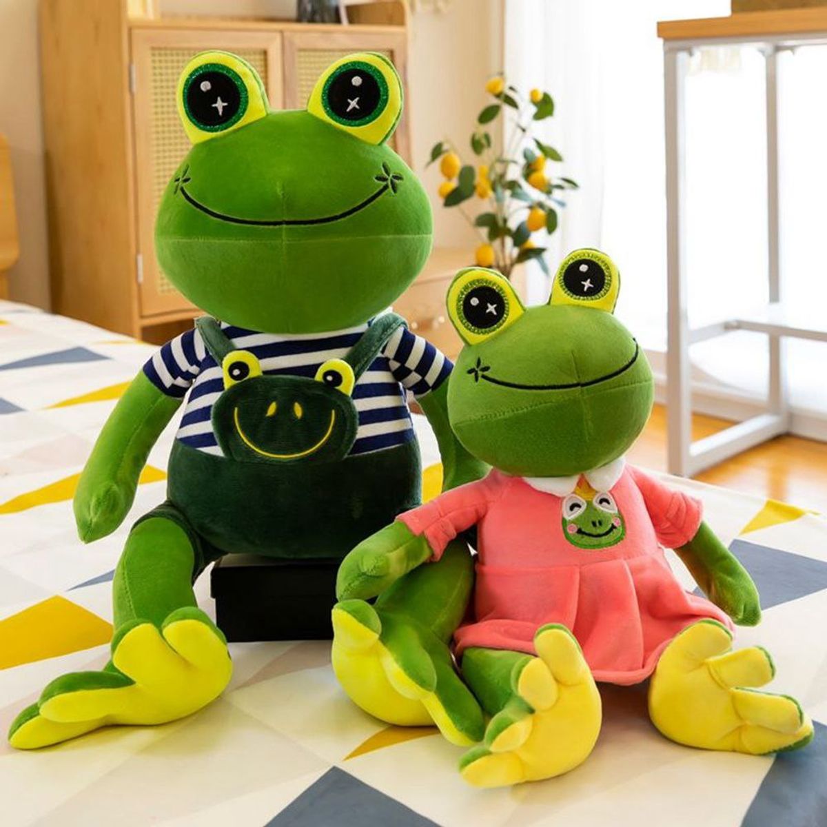 TOPSOC - Peluche Ranita Rhenne Niños 70 CM de Lara Campos