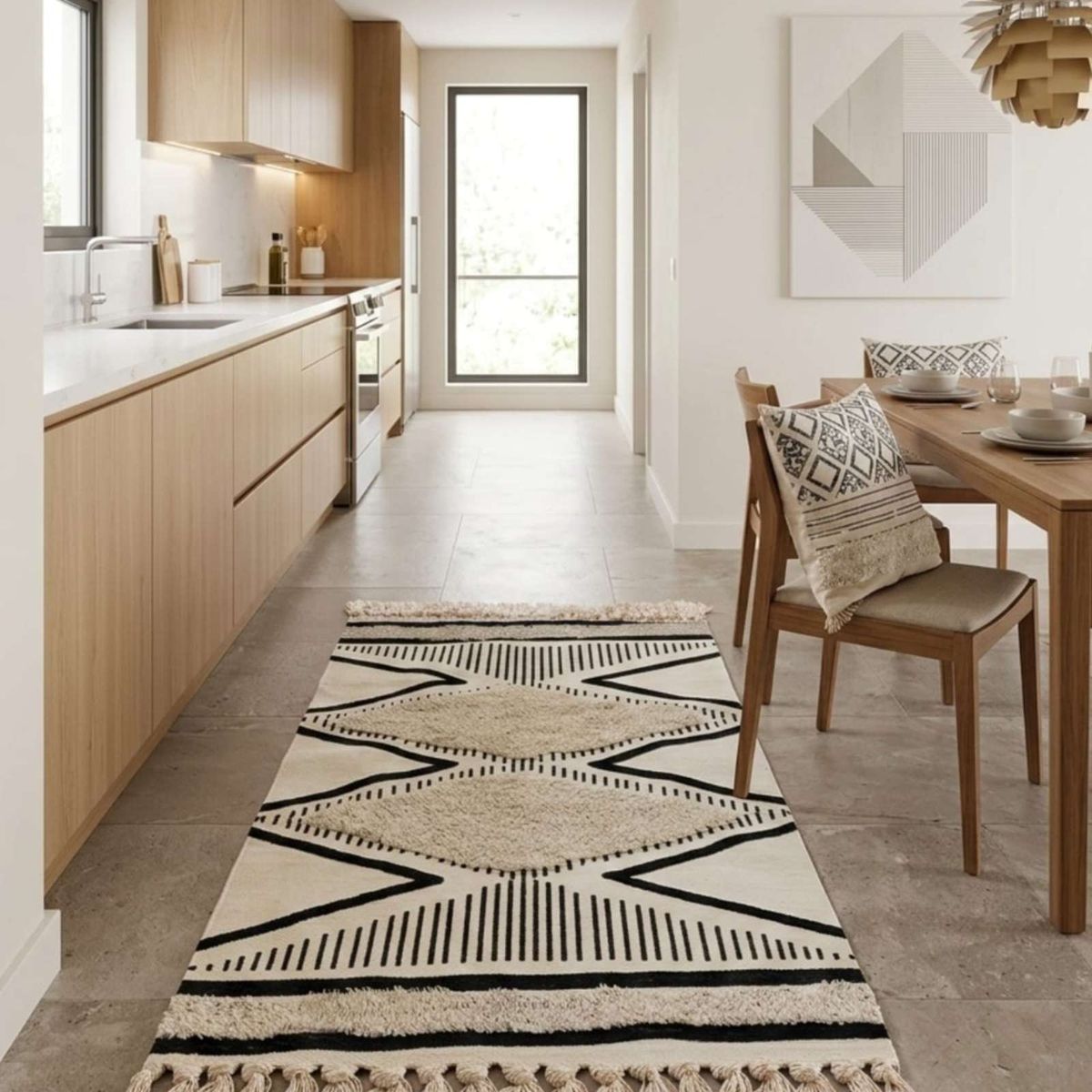 GENERICO - Alfombra Decorativa 60x90 cm Estampada con Relieve Tufting