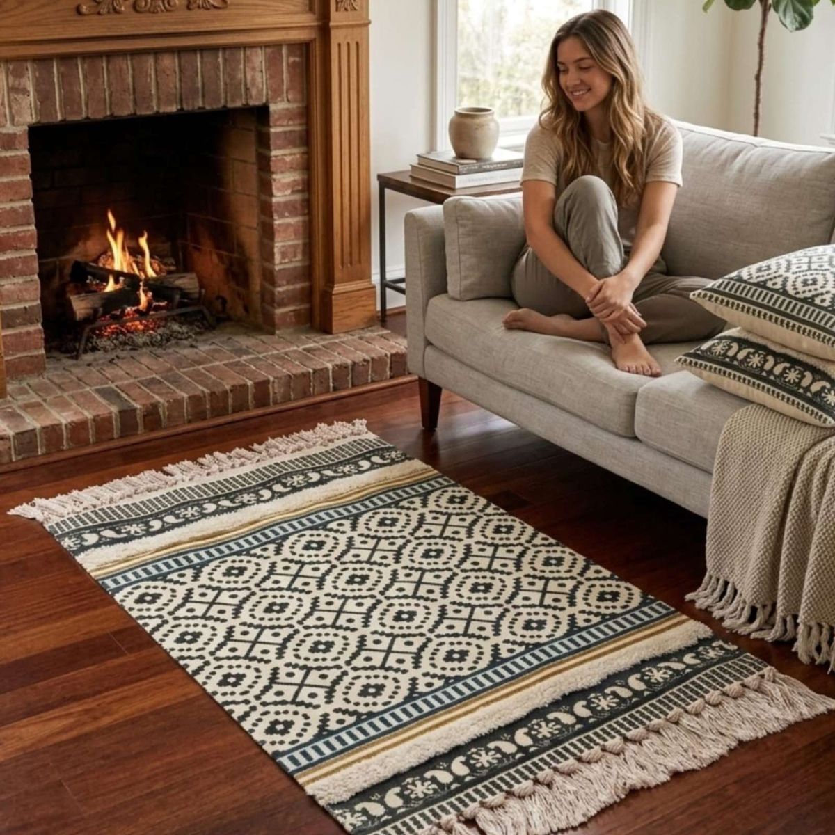 GENERICO - Alfombra Estampada Tufting 60x90 cm con Relieve