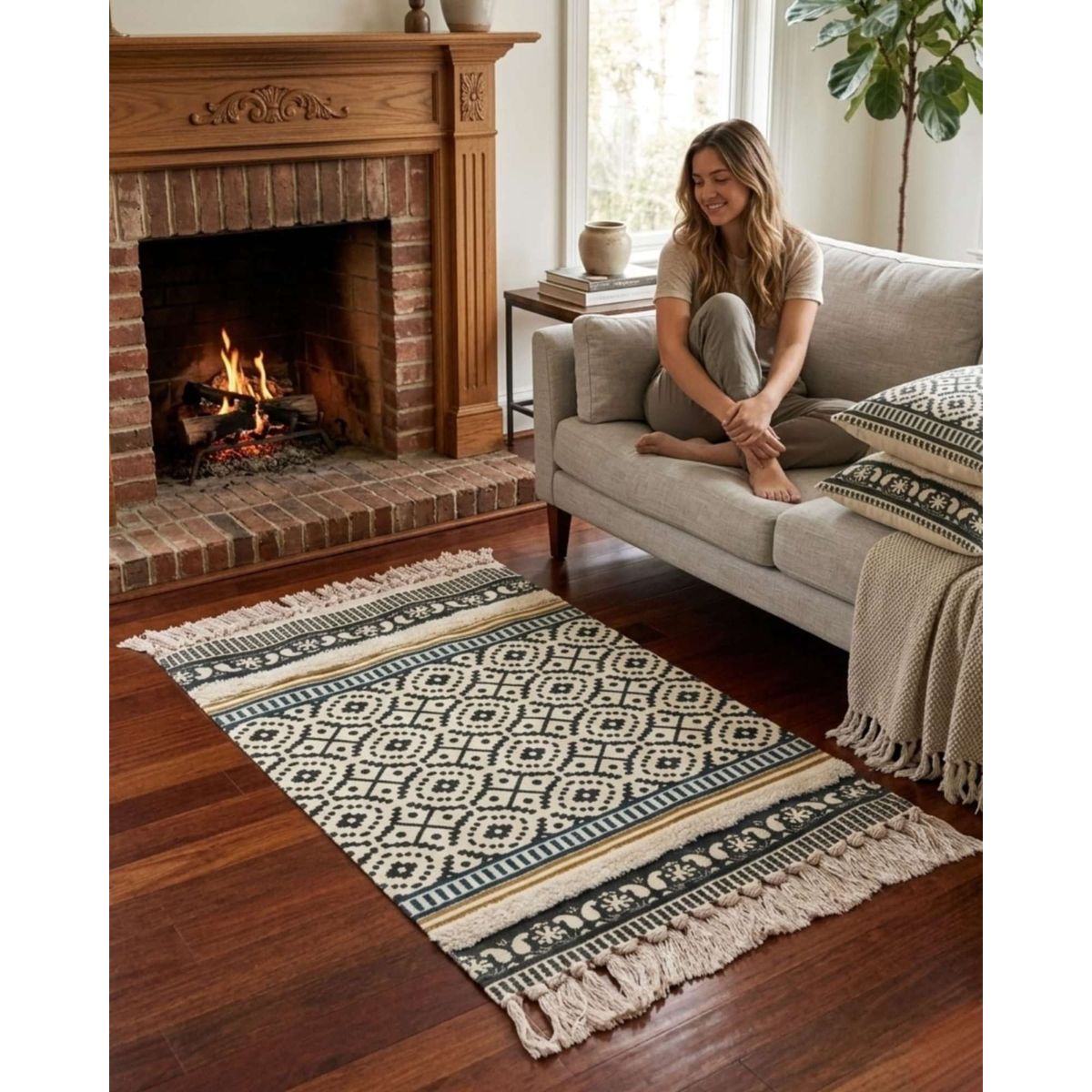 GENERICO - Alfombra Estampada Tufting 60x90 cm con Relieve