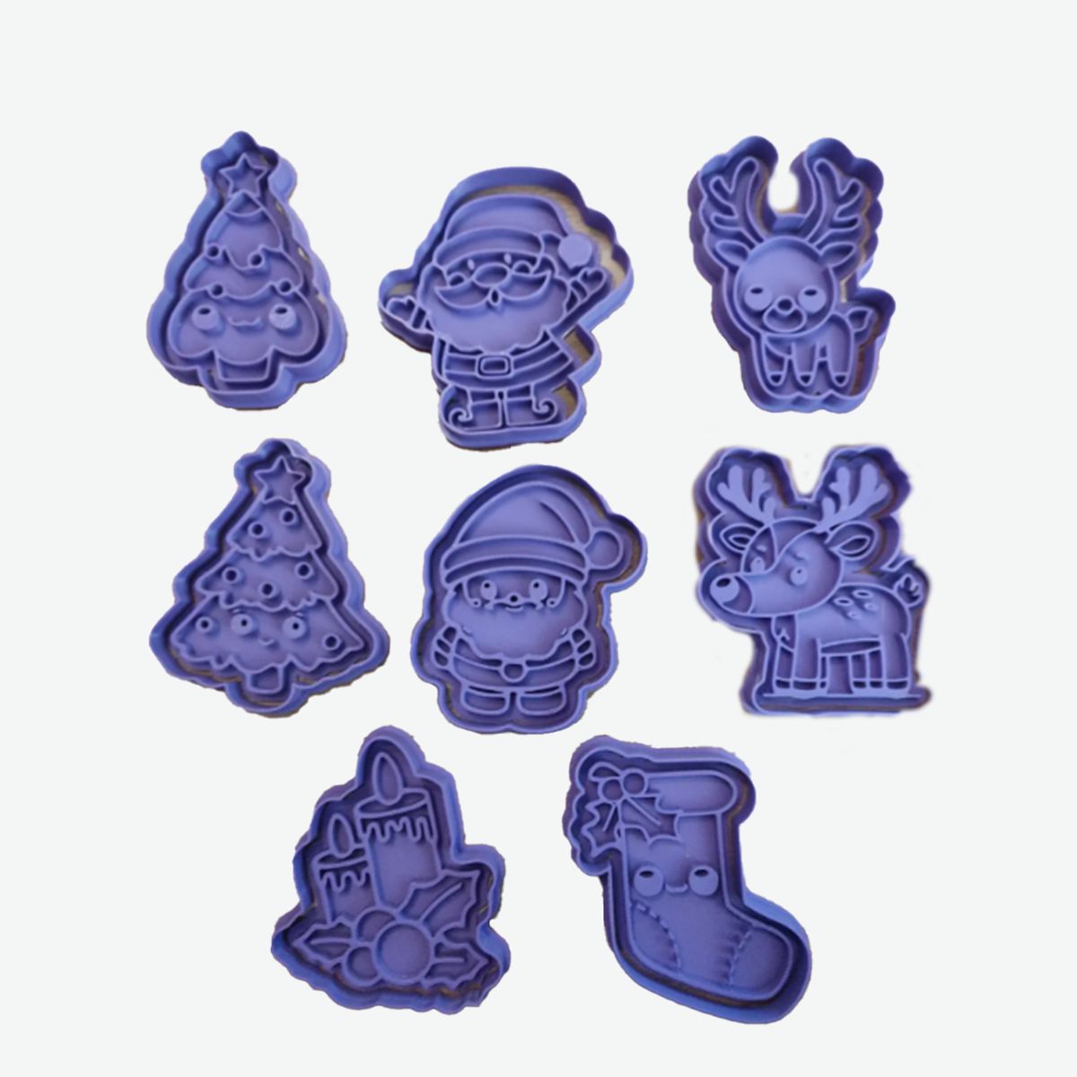 GENERICO - Cortadores De Galletas Navideño Kawaii pack 7