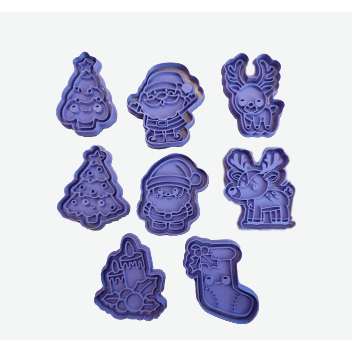 GENERICO - Cortadores De Galletas Navideño Kawaii pack 7