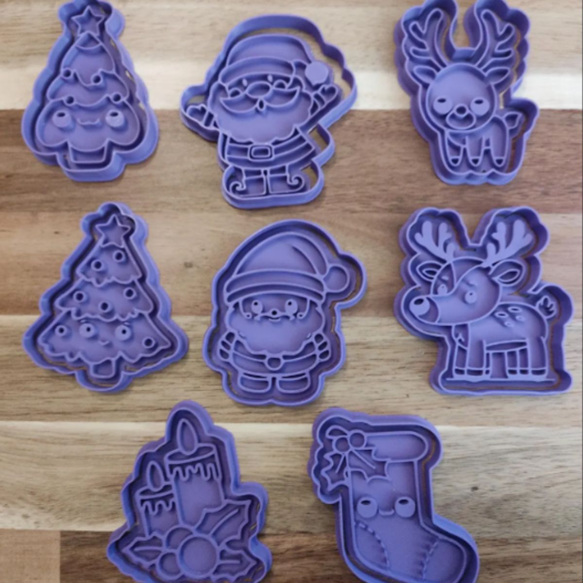 GENERICO - Cortadores De Galletas Navideño Kawaii pack 7