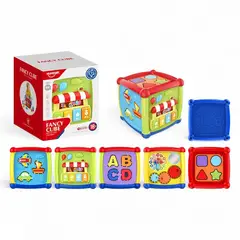 HUANGER - Juguete Cubo Estimulación Con Sonidos Y Luz