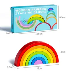 GENERICO - Juguete Madera Rompecabezas Arcoíris De Construcción