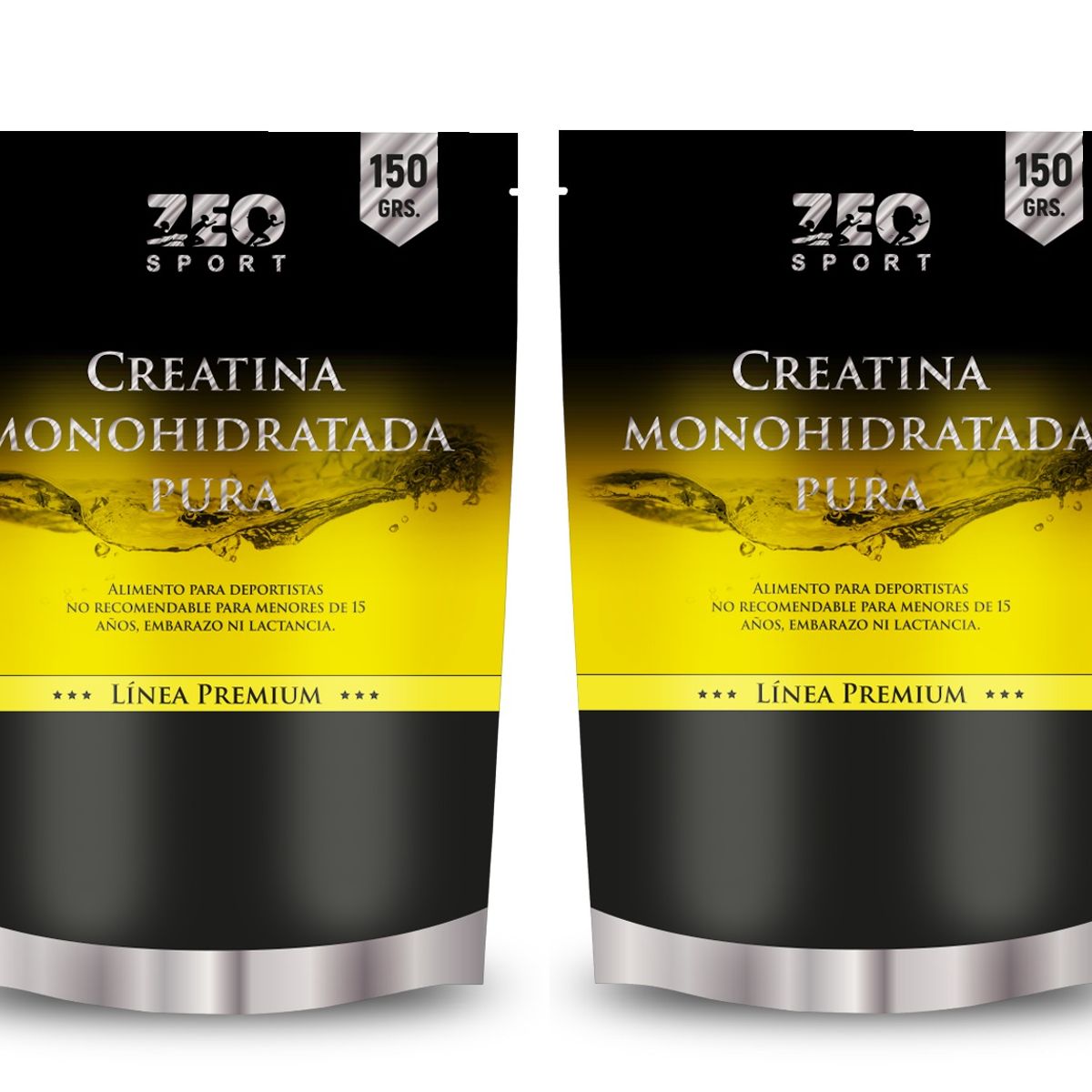 ZEO SPORT - Pack Creatina Monohidratada Pura Zeo 300 Gr 2x150 Doypack
