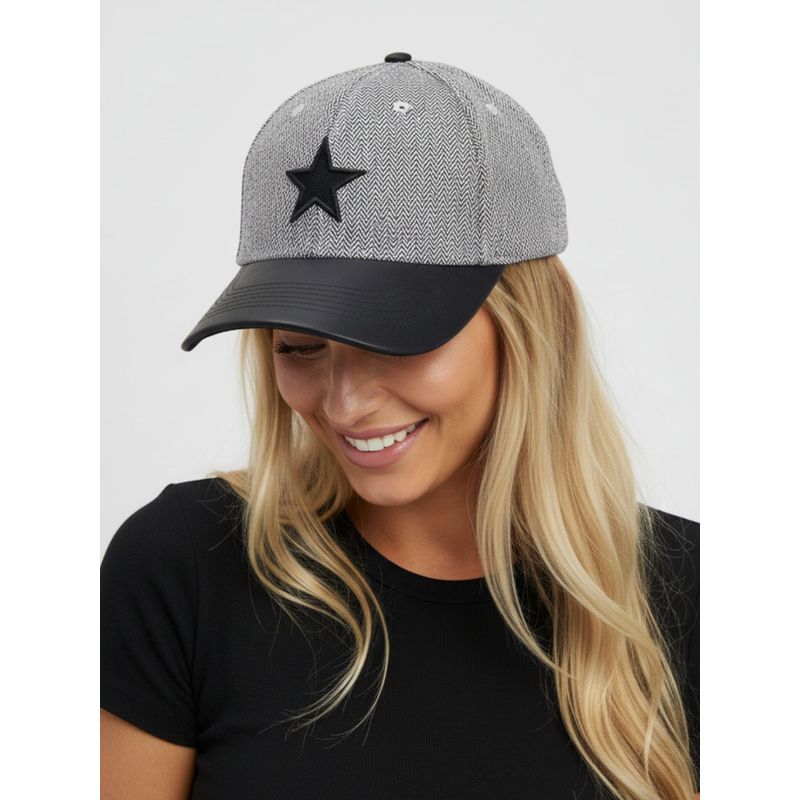 ANONIMASTORE - Gorro Jockey Mujer Estrella Bordada