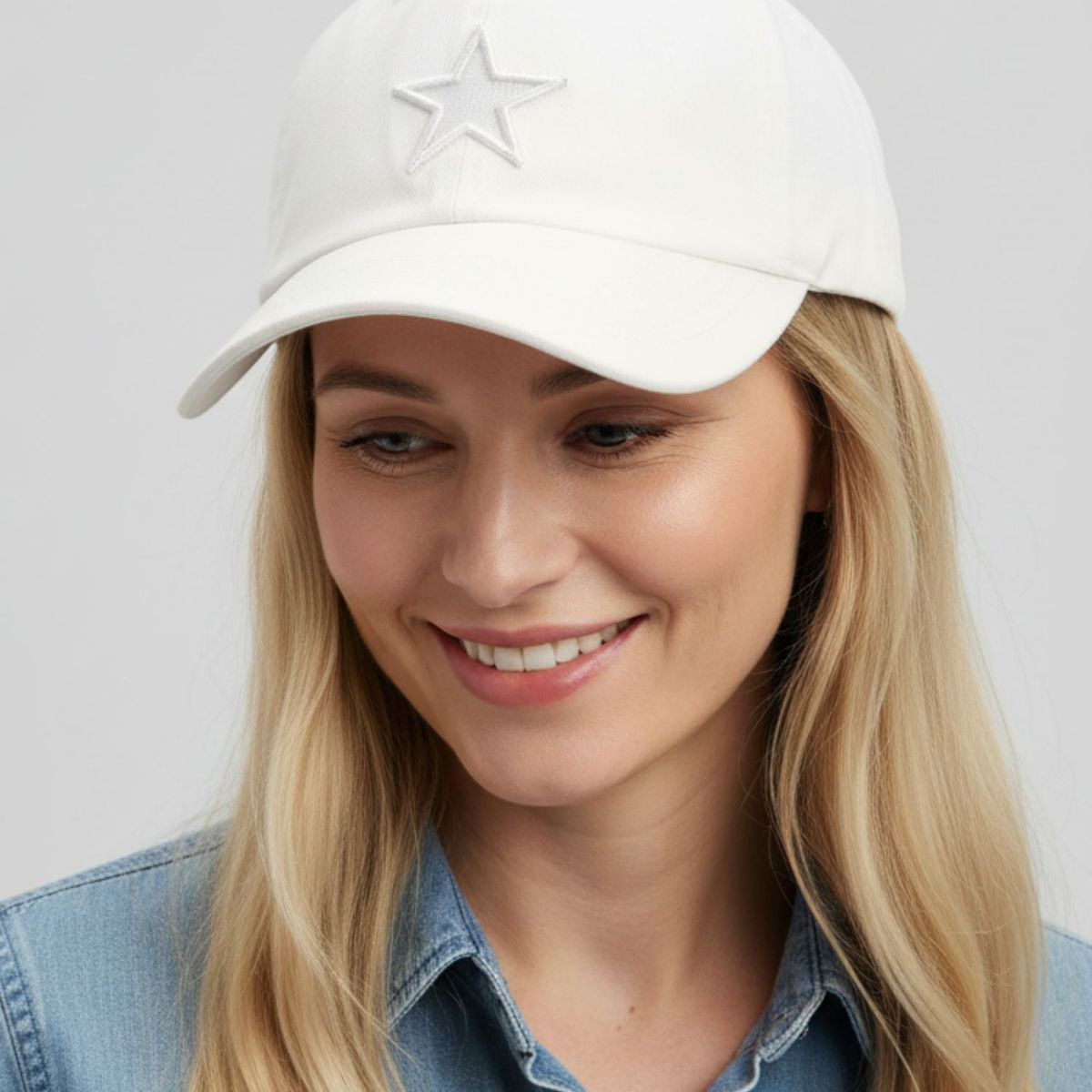 ANONIMASTORE - Gorra Jockey mujer Estrella White