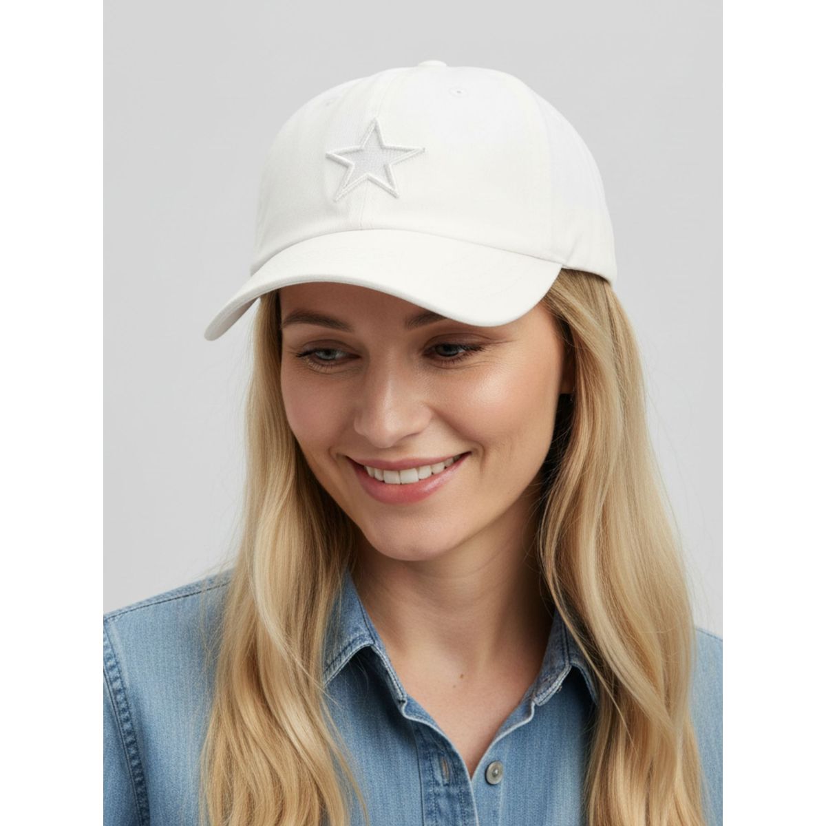 ANONIMASTORE - Gorra Jockey mujer Estrella White