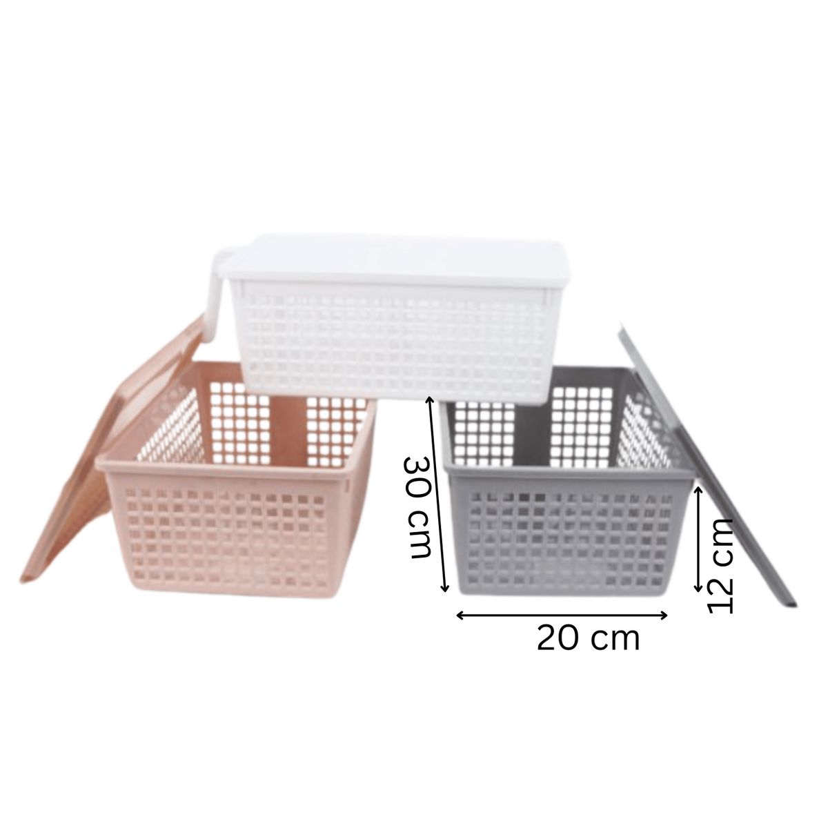 HOMESTAR - Cesta Organizadora Rectangular con Tapa - Rosa