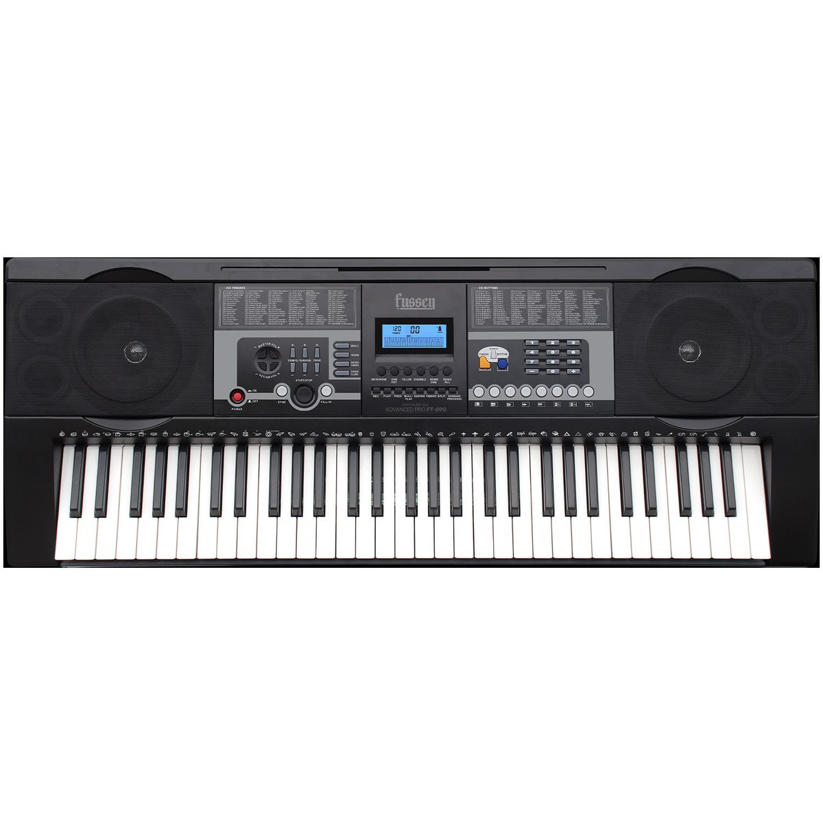 FUSSEN - Teclado Musical Electronico Fussen 61 Teclas 200 Ritmos
