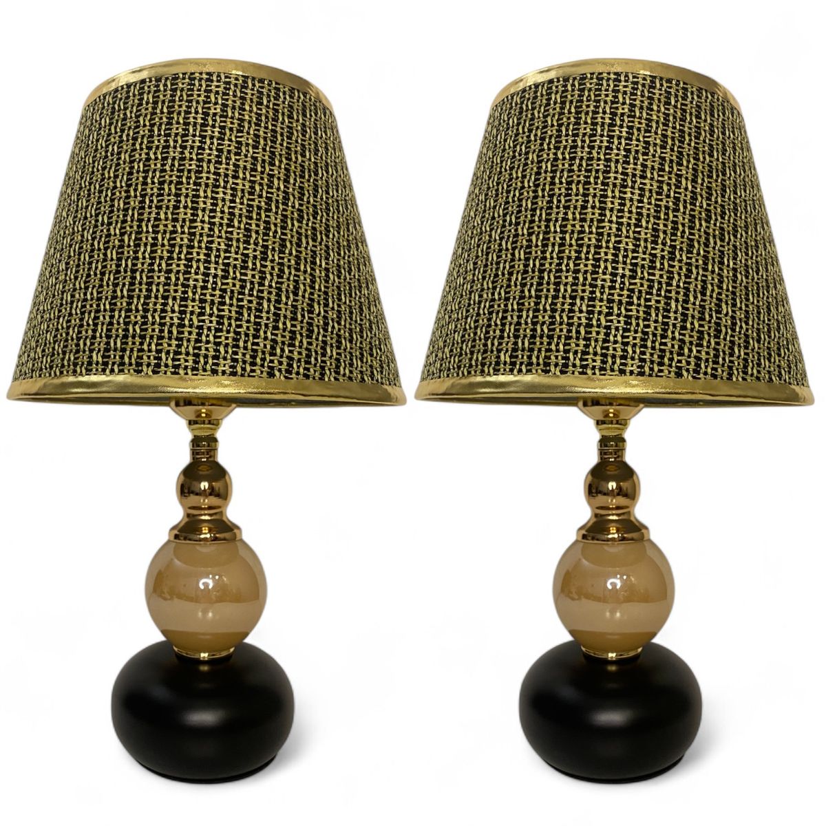 Set X2 Lámparas Velador Con Pantalla Decoración Dormitorios, marca GENERICO - Foto 2