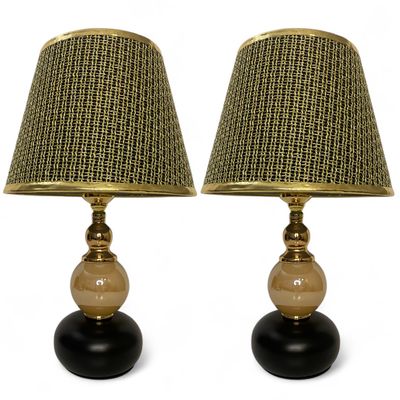 Imagen 2 del producto Set X2 Lámparas Velador Con Pantalla Decoración Dormitorios