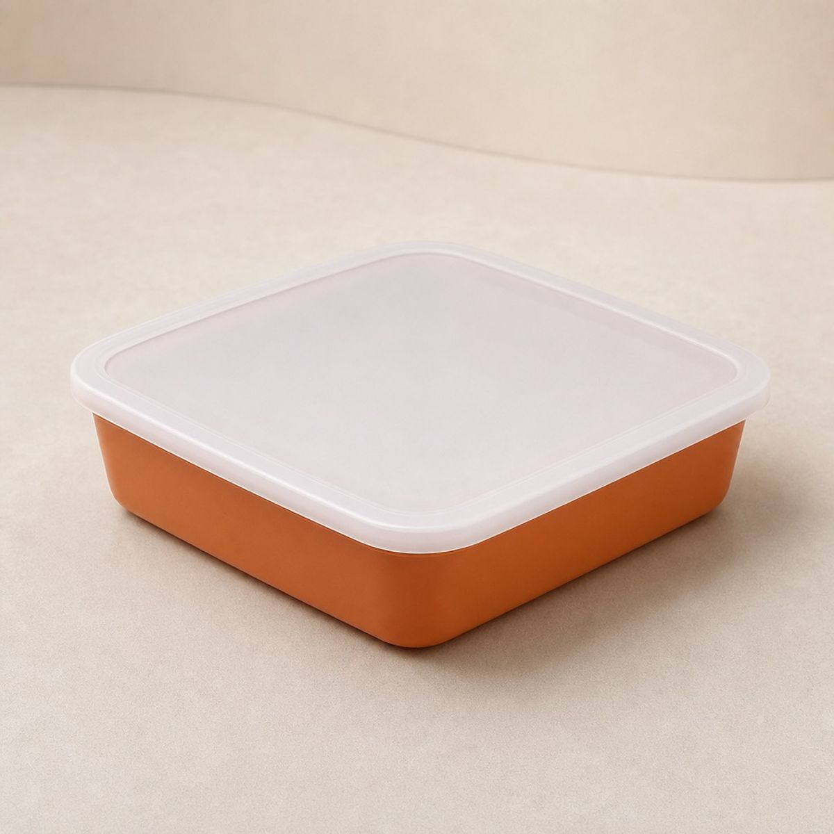 HOMESTAR - Contenedor Hermético Cuadrado de Almacenamiento - Naranja