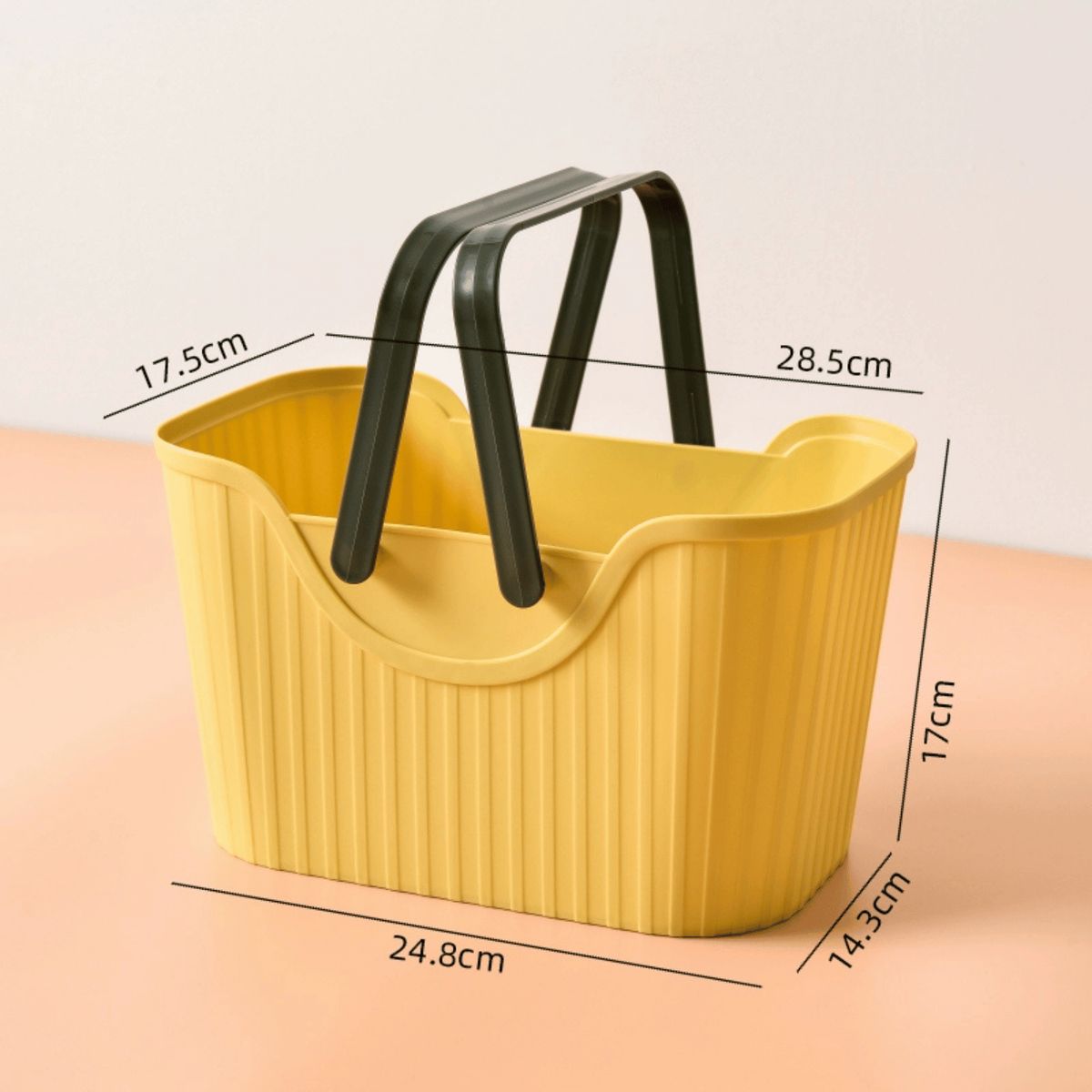 HOMESTAR - Cesta Organizadora Rectangular con Asa de Transporte - Multiuso