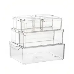 GENERICO - Organizador Refrigerador Cocina Set 7 Contenedores Con Tapa
