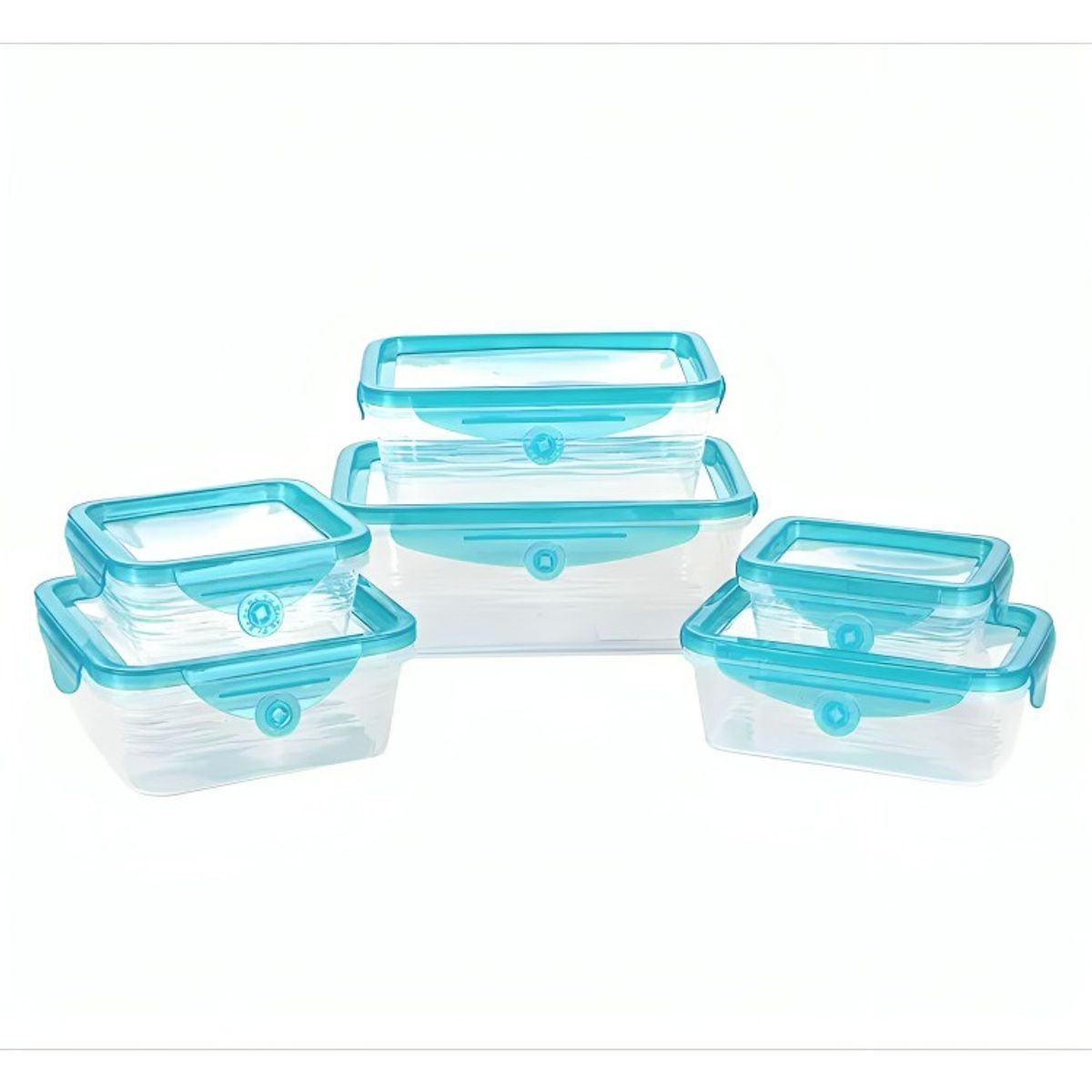 GENERICO - taper Tupper Hermetico Pack 6 + Tapa Silicona Flexible