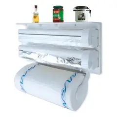 GENERICO - Porta Rollo Toalla Nova Triple Dispensador Cocina Alusa Film