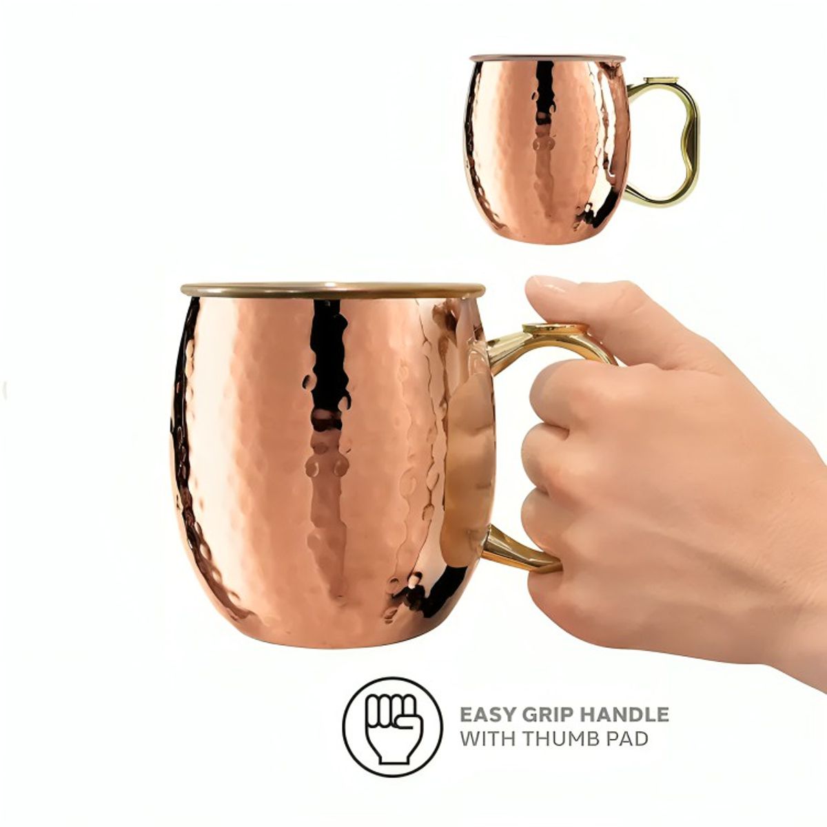 GENERICO - Vasos De Cobre Cocteles Veraniegos Moscow Muse 500ml