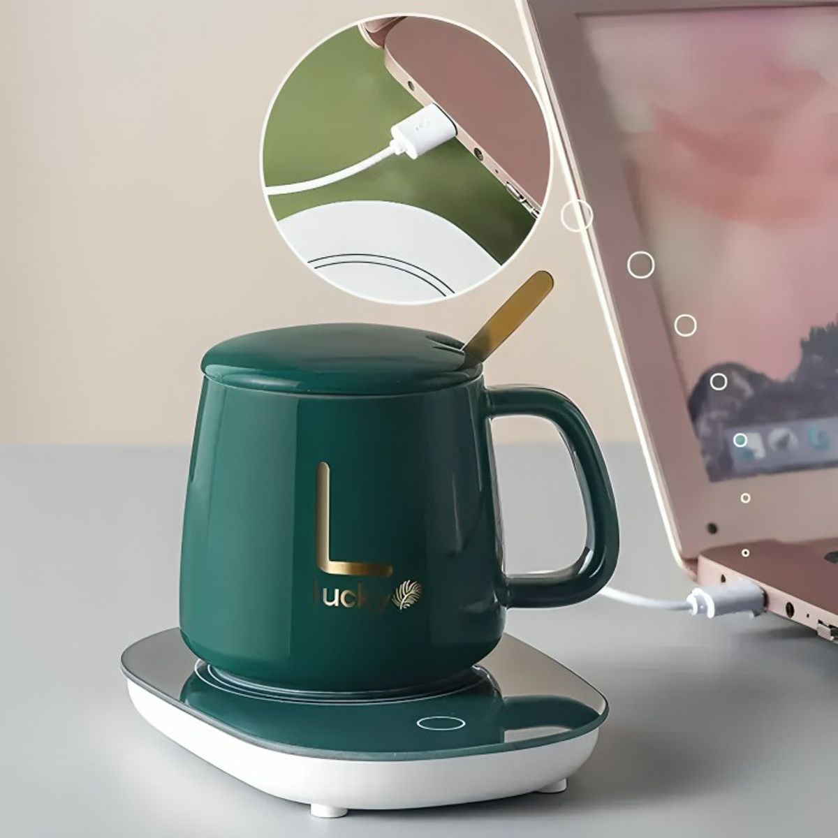 GENERICO - Taza Con Calentador Eléctrico Para Café Té Leche usb