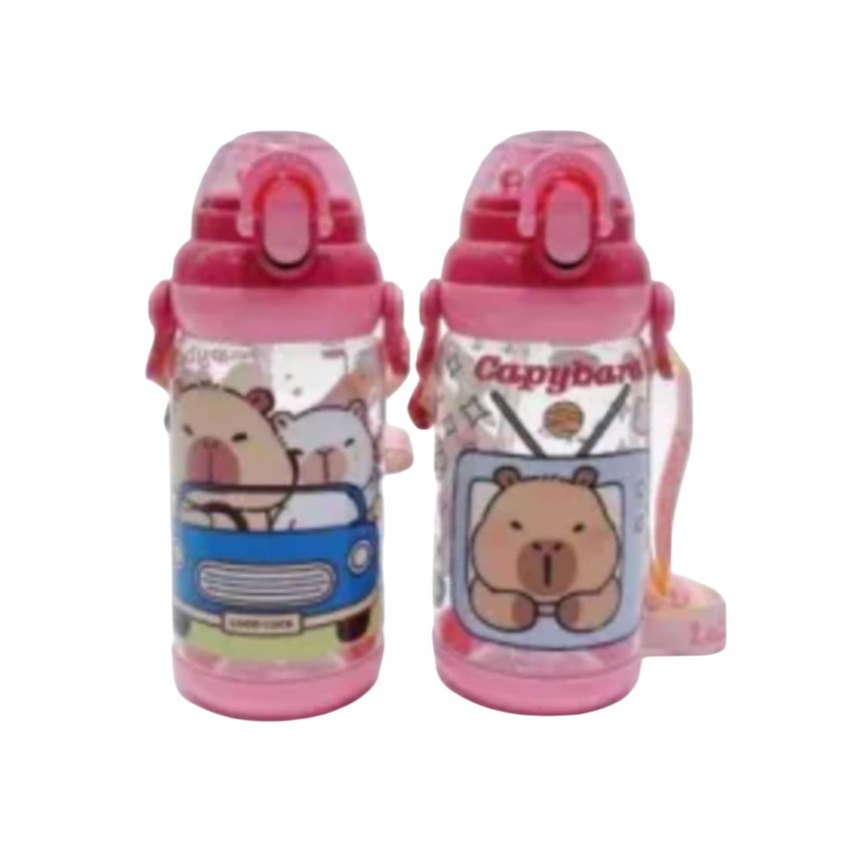 GENERICO - Botella De Agua Infantil Capibara Rosado