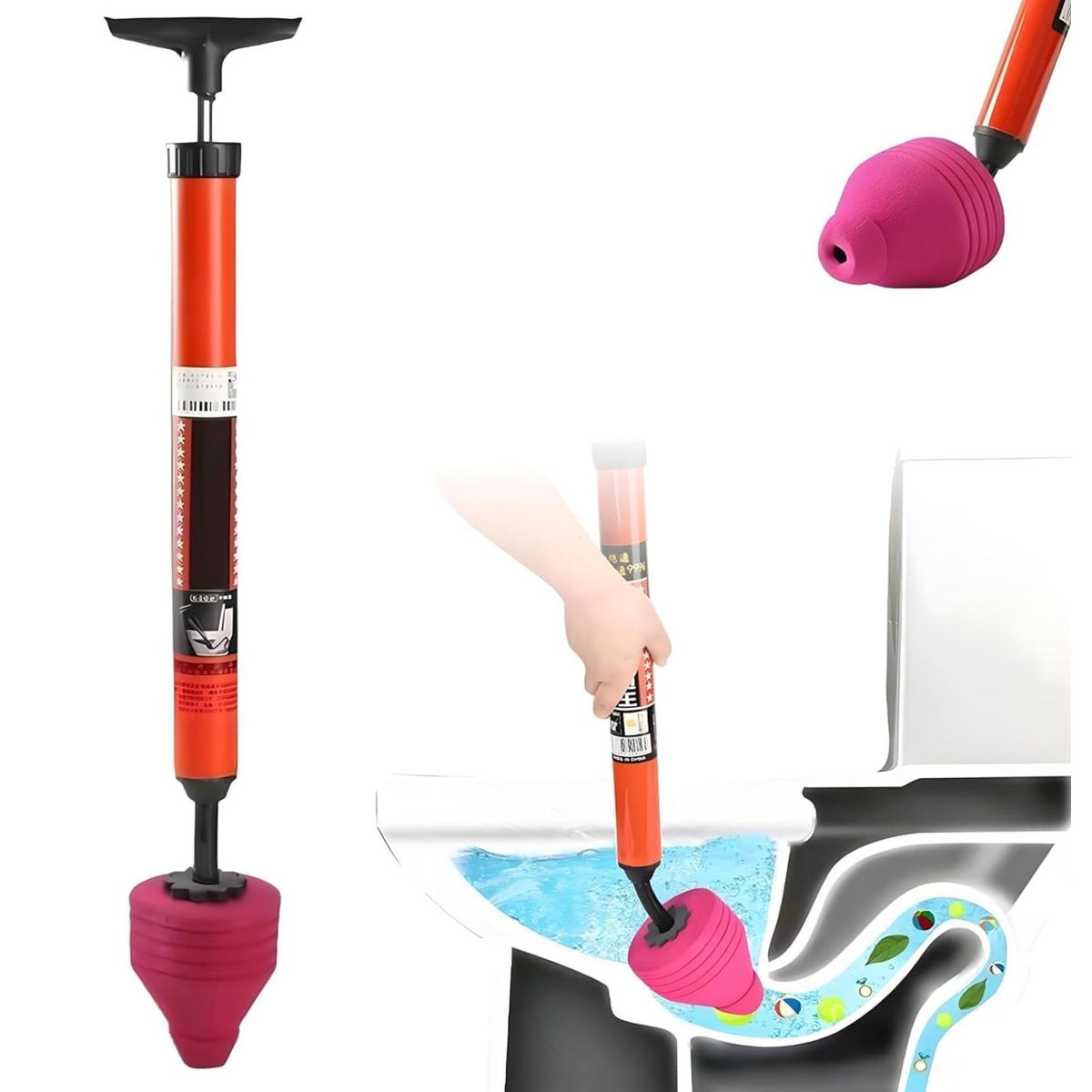 ATURE - Destapador De Alta Presión Rápido Para Inodoro