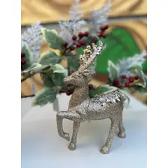 GENERICO - Adornos De Alces Grandes De Color Dorado Navidad