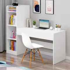 ACTUAL - Set Escritorio Blanco Moderno Con Librero + Silla de Escritorio